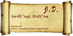 Jurányi Diána névjegykártya
